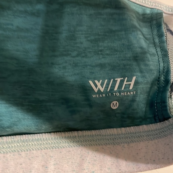 Peloton x WITH White, Teal, Purple Sports Bra Size Medium - Picture 7 of 8